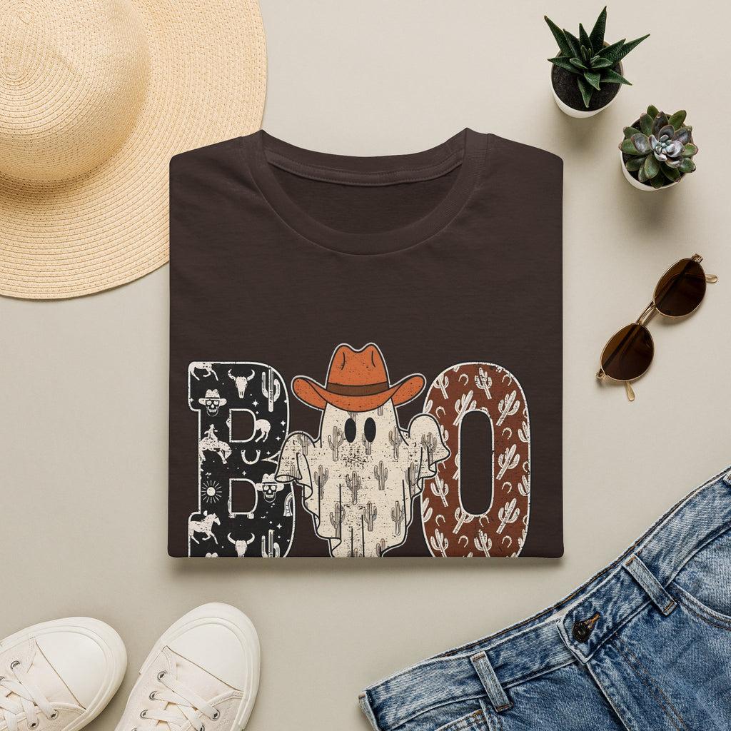 Boo Cowboy T-Shirt — Western Ghost Halloween Tee