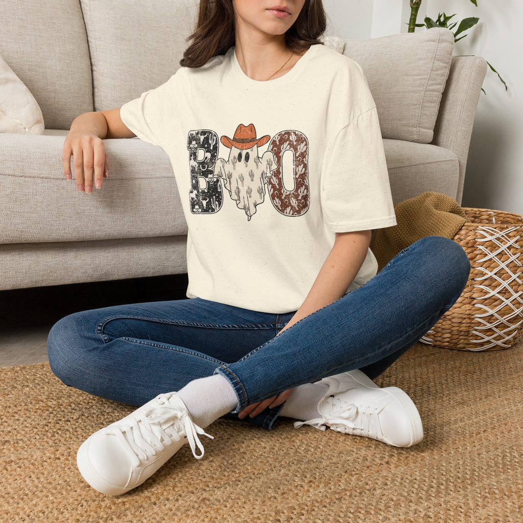 Boo Cowboy T-Shirt — Western Ghost Halloween Tee