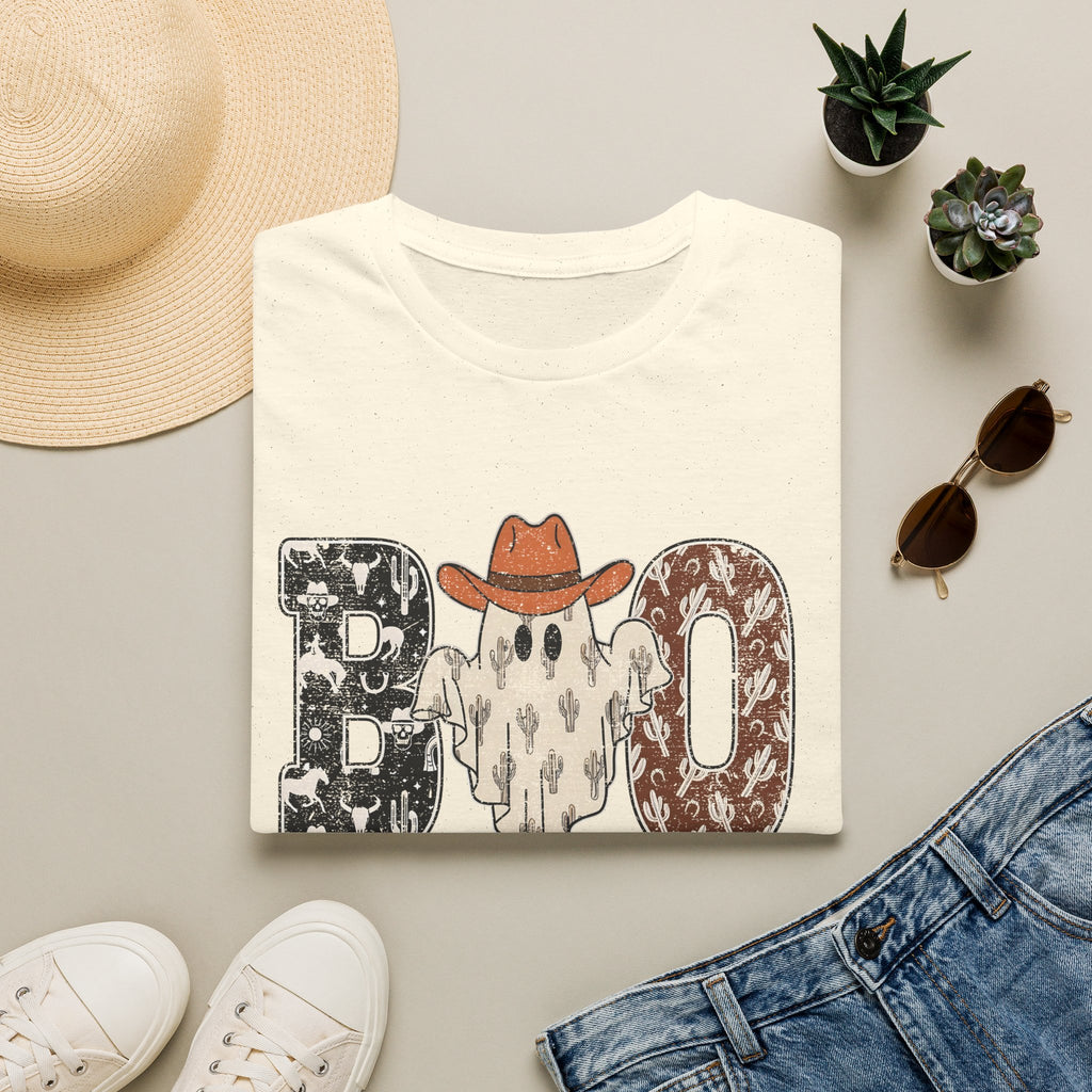 Boo Cowboy T-Shirt — Western Ghost Halloween Tee